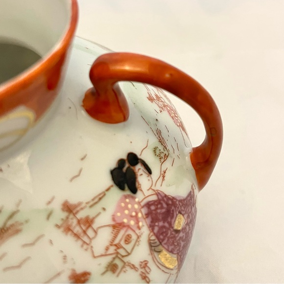 Kutani Satsuma Geisha Girl Japanese Vase, Vintage EUC - Picture 8 of 10